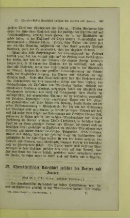 Charakteristischer Unterschied zwischen den Doriern und Ioniern