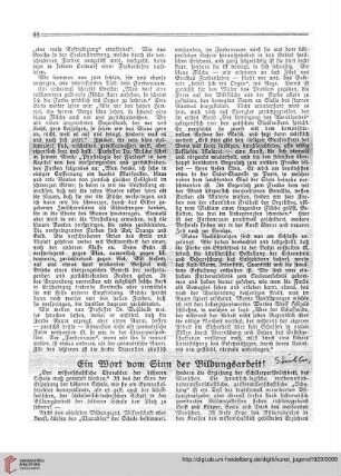N.F. 3.1923 S.98-99: Ein Wort vom Sinn der Bildungsarbeit!