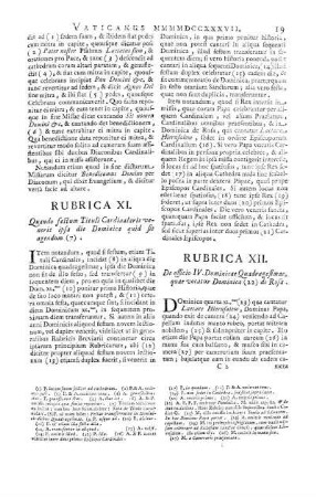 Rubrica XI. - Rubrica XX.
