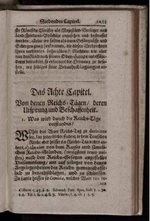 Das Achte Capitel - Zehendes Capitel.