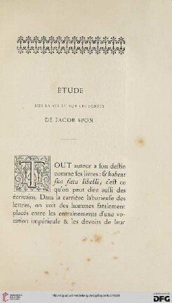 Etude sur la vie et sur les ecrits de Jacob Spon