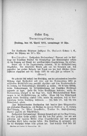 Freitag, den 16. April 1915, vormittags 10 Uhr.