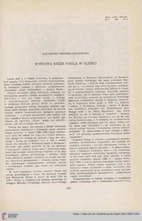 50: Wystawa rzeźb Pinzla w Olesku