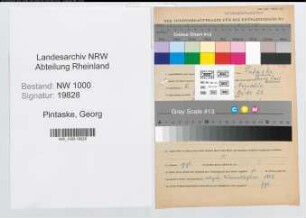 Entnazifizierung Georg Pintaske, geb. 05.10.1896 (Vertreter)