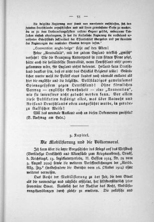 3. Kapitel. Die Mobilisierung und die Völkermoral.