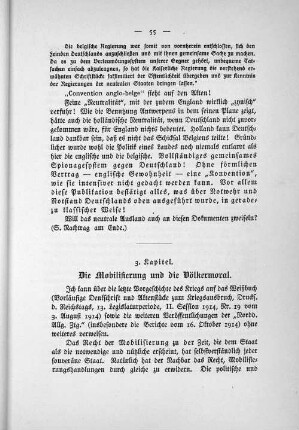 3. Kapitel. Die Mobilisierung und die Völkermoral.