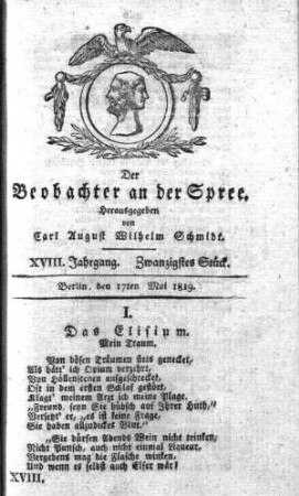 20. Stueck, 17. Mai 1819