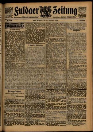 Zweite Ausgabe vom Mittwoch, den 30. November 1904.