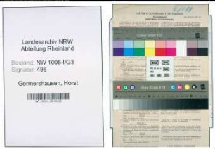 Entnazifizierung Horst Germershausen , geb. 11.07.1903 (Vers.Kaufmann)