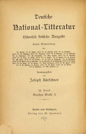 Goethes Werke, 10. Dramen ; 5 : Fragmente antiken Charakters, Spiegelungen der Revolutionszeit