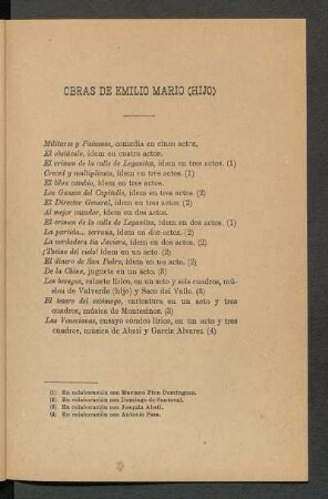 Obras de Emilio Mario (Hijo)
