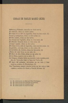 Obras de Emilio Mario (Hijo)