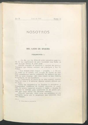 Del lado de afuera : Fragmento