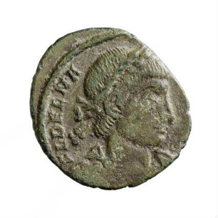 Münze, Follis, Aes 4, 336 n. Chr.