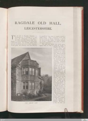 Ragdale Old Hall, Leicestershire