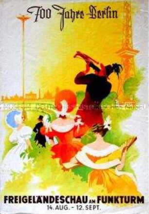 Werbeplakat für Reisen nach Berlin zum Stadt-Jubiläum