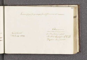 M. N. C. Binge. – Incipit: Fortior est, qui se, quam qui fortissima vincit moenia. – Kiel, ??.12.1777