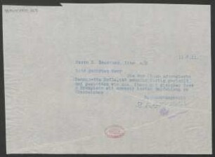Brief an Heinrich Dessauer : 11.07.1911
