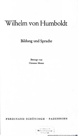Bildung und Sprache