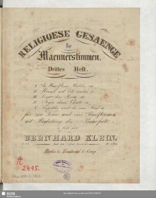 3: Drittes Heft. O. 24