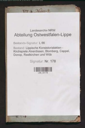 Kirchenstühle (u.a. Streitigkeiten mit Familie von Friesenhausen)