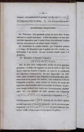 Questions proposée.