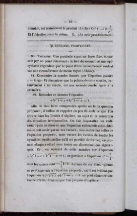 Questions proposée.