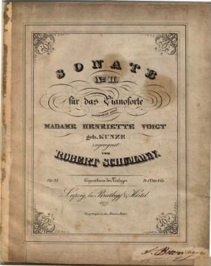 Sonate No. II für das Pianoforte : op. 22