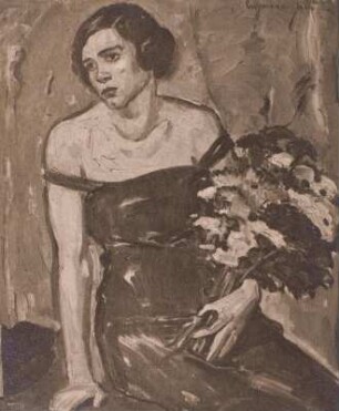 Junge Dame mit Blume