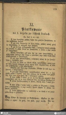 XI. Pṙatkowaṅe na 1. ṅeżelu po tschoch kralach