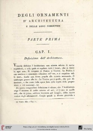 Parte Prima