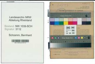 Entnazifizierung Bernhard Schramm , geb. 06.10.1887 (Lebensmittelkaufmann)
