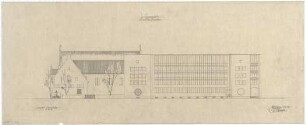 Gsaenger, Gustav; München; Stadtmuseum, Erweiterung - Vorprojekt, Nieserstr. (Ansicht)