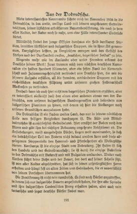 Aus der Dobrudscha.