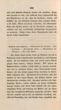Rückkehr nach Simpang. - Wiedersehen der Kreolin. - ...