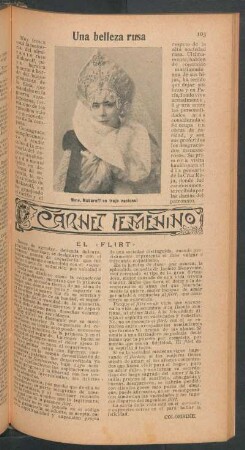 El "flirt" : Carnet femenino