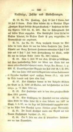 Nachträge, Zusätze und Verbesserungen.