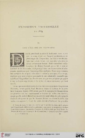 3. Pér. 1.1889: Coup d'oeil sur les beaux-arts : Exposition Universelle de 1889
