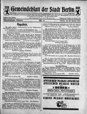 1927,4: Nr. 4, 23. Januar 1927