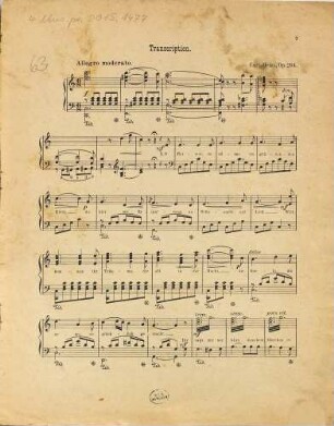 Transcription : op. 264