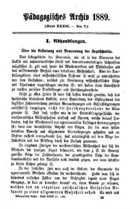 Über die Erfindung und Benennung der Kegelschnitte