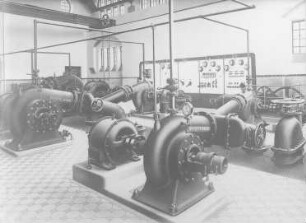 Pumpwerk mit direktem elektrischen Antrieb (Bopp und Reuther) : Technikgeschichte | Maschinenbau | Hebezeuge | Pumpen, Ventilatoren, Kompressoren