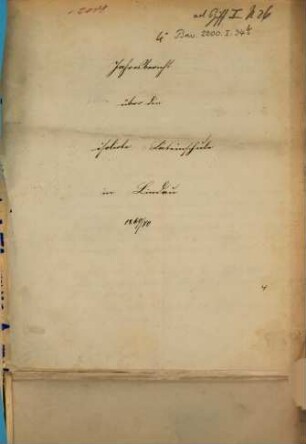 Jahres-Bericht der Königlichen Lateinschule in Lindau i.B. : für das Schuljahr .... 1869/70