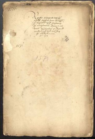 Registerrechnungen des Amtmanns 1571-1575