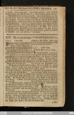 XIV. Von dem heiligen Geist und dessen Gaben.