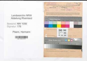 Entnazifizierung Hermann Pitann , geb. 27.02.1899 (Angestellter)