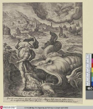 [Jona wird von einem großen Fisch an Land ausgespien; Jonah cast on shore by the fish, Jon.2:10]