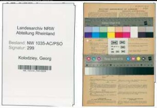 Entnazifizierung Georg Kolodziey , geb. 27.07.1918 (Bergmann)