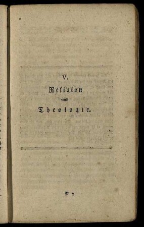 V. Religion und Theologie.