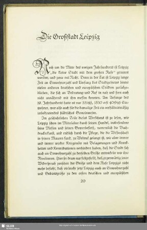 Die Großstadt Leipzig